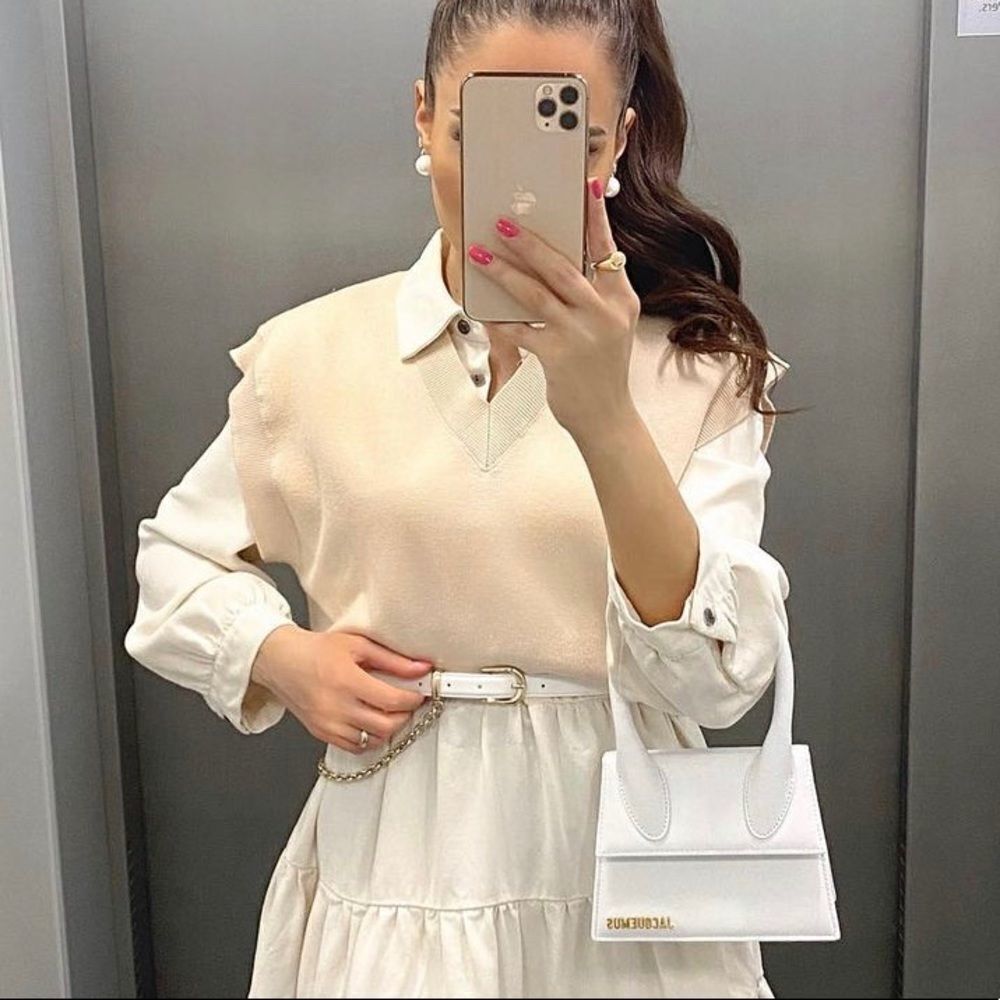 Zara Cropped Vest size Medium - Picture 2 of 9